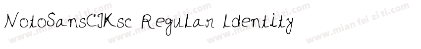NotoSansCJKsc Regular ldentity H字体转换